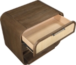 Picture of Solid Wood Brown or Natural Finish Nightstand
