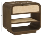 Picture of Solid Wood Brown or Natural Finish Nightstand