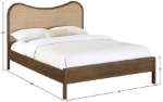 Picture of 54" Solid Wood Natural or Brown Finish Bed