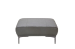Picture of Grey Leather Finish Love Seat, Ottoman & Chair