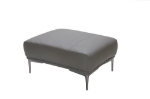 Picture of Grey Leather Finish Love Seat, Ottoman & Chair