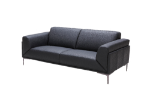 Picture of Black Leather Finish Sofa, Ottoman & Chair