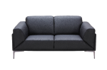 Picture of Black Leather Finish Sofa, Ottoman & Chair