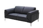 Picture of Black Leather Finish Sofa, Ottoman & Chair