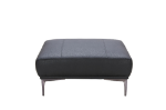 Picture of Black Leather Finish Sofa, Ottoman & Chair