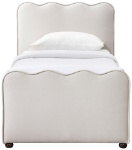 Picture of Velvet Upholstered Twin Trundle Bed