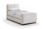 Picture of Velvet Upholstered Twin Trundle Bed