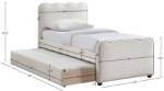 Picture of Velvet Upholstered Twin Trundle Bed