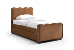 Picture of Velvet Upholstered Twin Trundle Bed