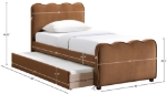 Picture of Velvet Upholstered Twin Trundle Bed