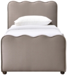 Picture of Velvet Upholstered Twin Trundle Bed