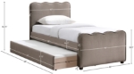 Picture of Velvet Upholstered Twin Trundle Bed