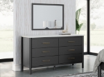 Picture of Black Dresser and Mirror