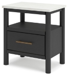Picture of Light Natural and Black Nightstand