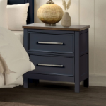 Picture of White/Dark Brown or Blue/Dark Brown Finish Nightstand