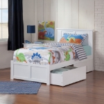 Picture of 39" Platform Bed with Footboard and Trundle or Drawers