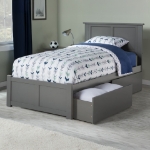 Picture of 39" Platform Bed with Footboard and Trundle or Drawers