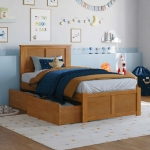 Picture of 39" Platform Bed with Footboard and Trundle or Drawers