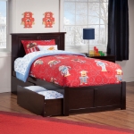 Picture of 39" Platform Bed with Footboard and Trundle or Drawers