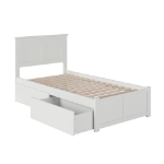 Picture of 39" Platform Bed with Footboard and Trundle or Drawers