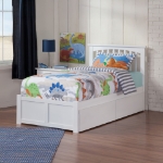 Picture of 39" Platform Bed with Footboard and Trundle or Drawers
