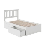 Picture of 39" Platform Bed with Footboard and Trundle or Drawers