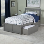 Picture of 39" Platform Bed with Footboard and Trundle or Drawers