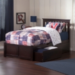 Picture of 39" Platform Bed with Footboard and Trundle or Drawers