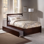 Picture of 39" Platform Bed with Footboard and Trundle or Drawers