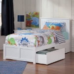 Picture of 39" Platform Bed with Footboard and Trundle or Drawers