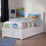 Picture of 39" Platform Bed with Footboard and Trundle or Drawers