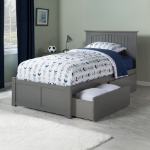 Picture of 39" Platform Bed with Footboard and Trundle or Drawers