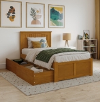 Picture of 39" Platform Bed with Footboard and Trundle or Drawers