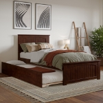 Picture of 39" Platform Bed with Footboard and Trundle or Drawers