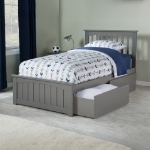 Picture of 39" Platform Bed with Footboard and Trundle or Drawers