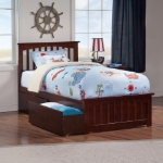 Picture of 39" Platform Bed with Footboard and Trundle or Drawers