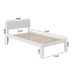 Picture of 39" Platform Bed without Footboard with Trundle or Drawers