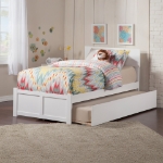 Picture of 39" Platform Bed with Footboard and Trundle or Drawers