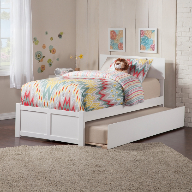 Picture of 39" Platform Bed with Footboard and Trundle or Drawers