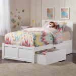 Picture of 39" Platform Bed with Footboard and Trundle or Drawers