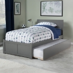 Picture of 39" Platform Bed with Footboard and Trundle or Drawers