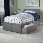 Picture of 39" Platform Bed with Footboard and Trundle or Drawers