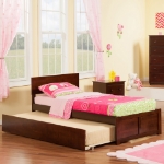 Picture of 39" Platform Bed with Footboard and Trundle or Drawers