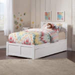 Picture of 39" Platform Bed with Footboard and Trundle or Drawers