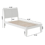Picture of 39" Platform Bed without Footboard with Trundle or Drawers