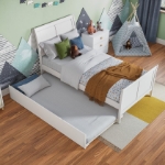 Picture of 39" Platform Bed with Footboard and Trundle or Drawers