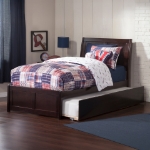 Picture of 39" Platform Bed with Footboard and Trundle or Drawers