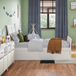 Picture of 39" Platform Bed with Footboard and Trundle or Drawers