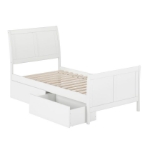 Picture of 39" Platform Bed with Footboard and Trundle or Drawers