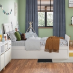 Picture of 39" Platform Bed with Footboard and Trundle or Drawers